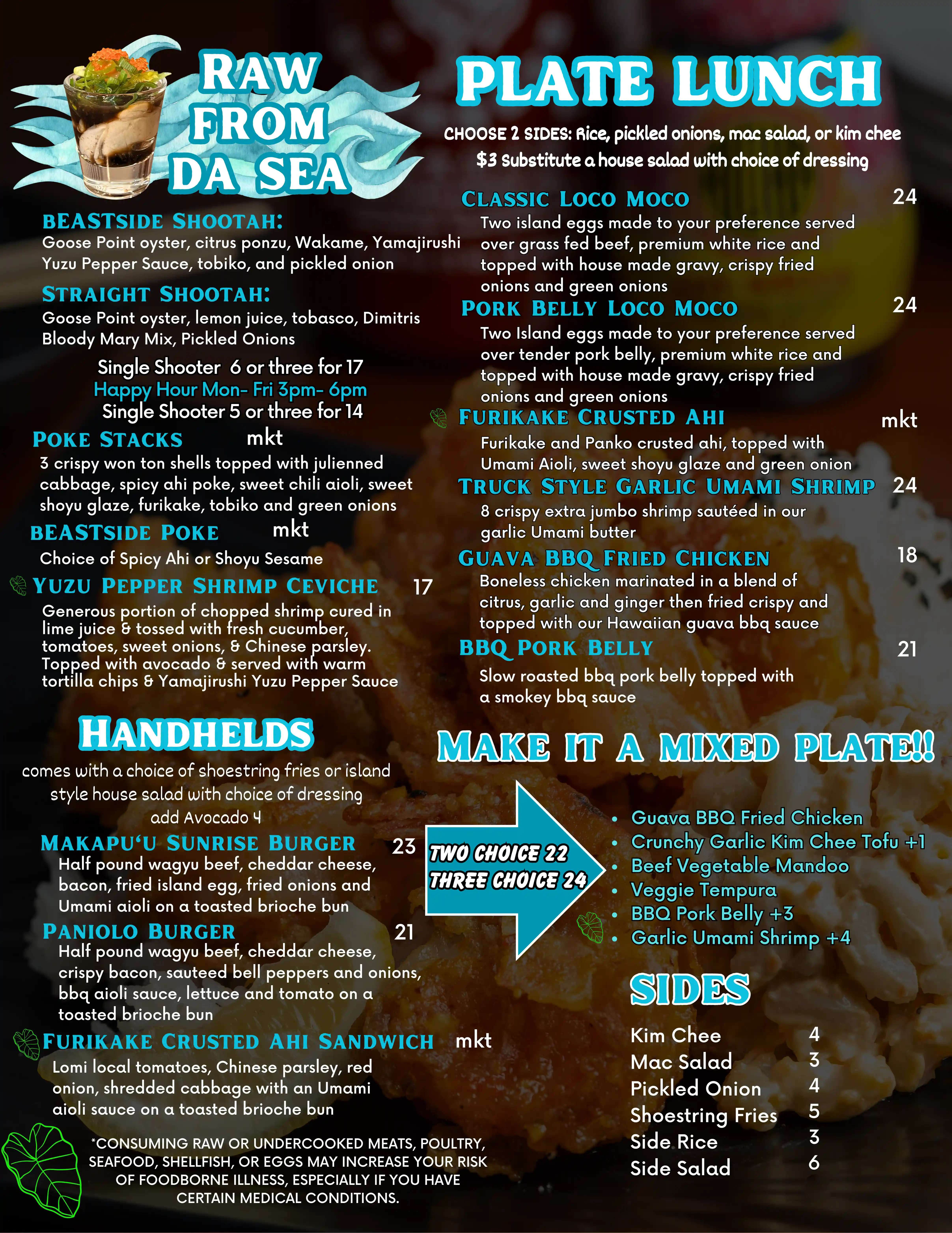 bEASTside Kitchen Menu 2